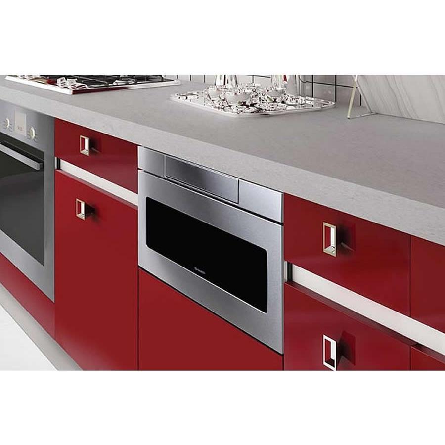  Sharp 24-inch, 1.2 cu. ft. Built-In Drawer Microwave SMD2477ASC IMAGE 4