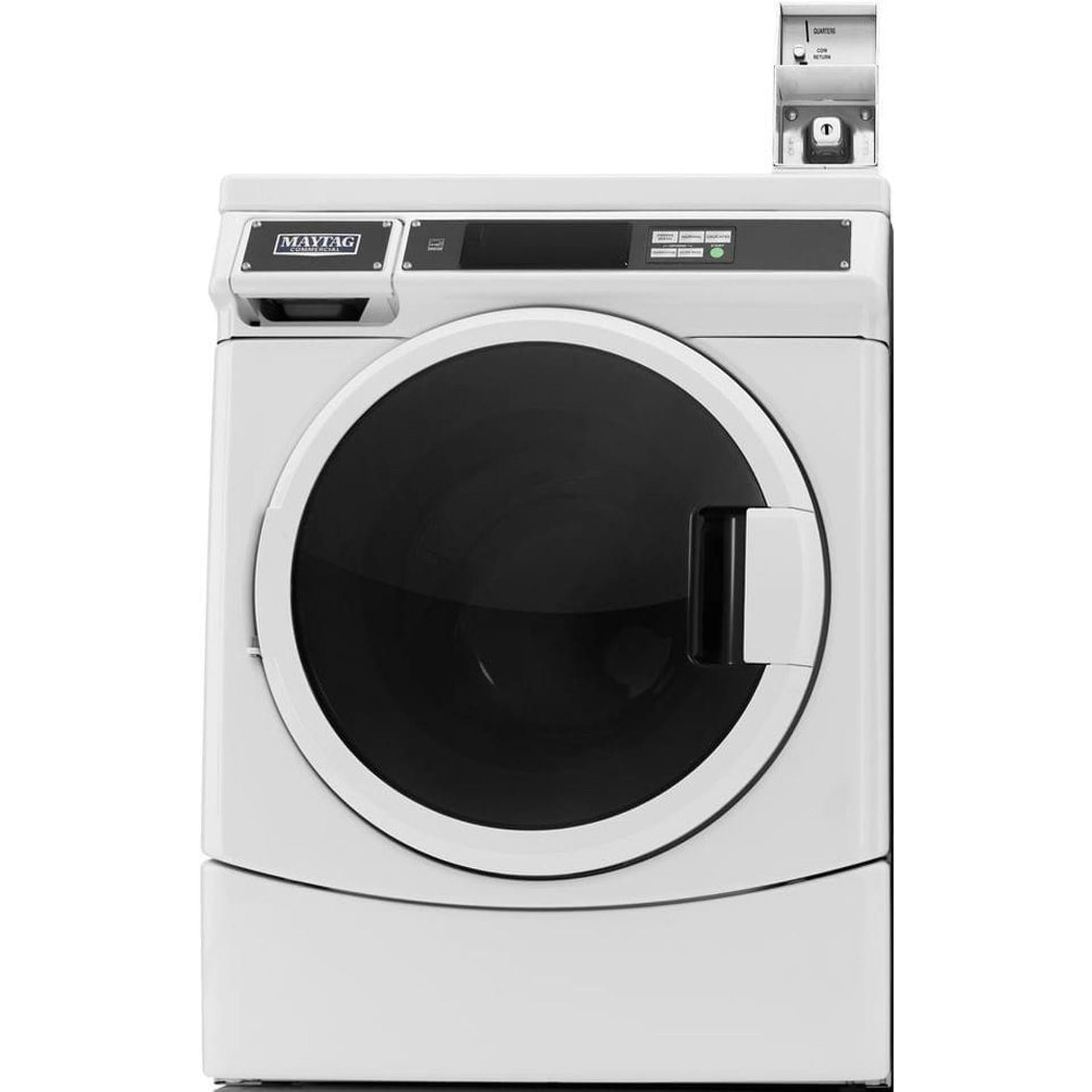  Maytag Commercial Laundry Coin Front Loading Commercial Washer MHN33PDCXW IMAGE 1