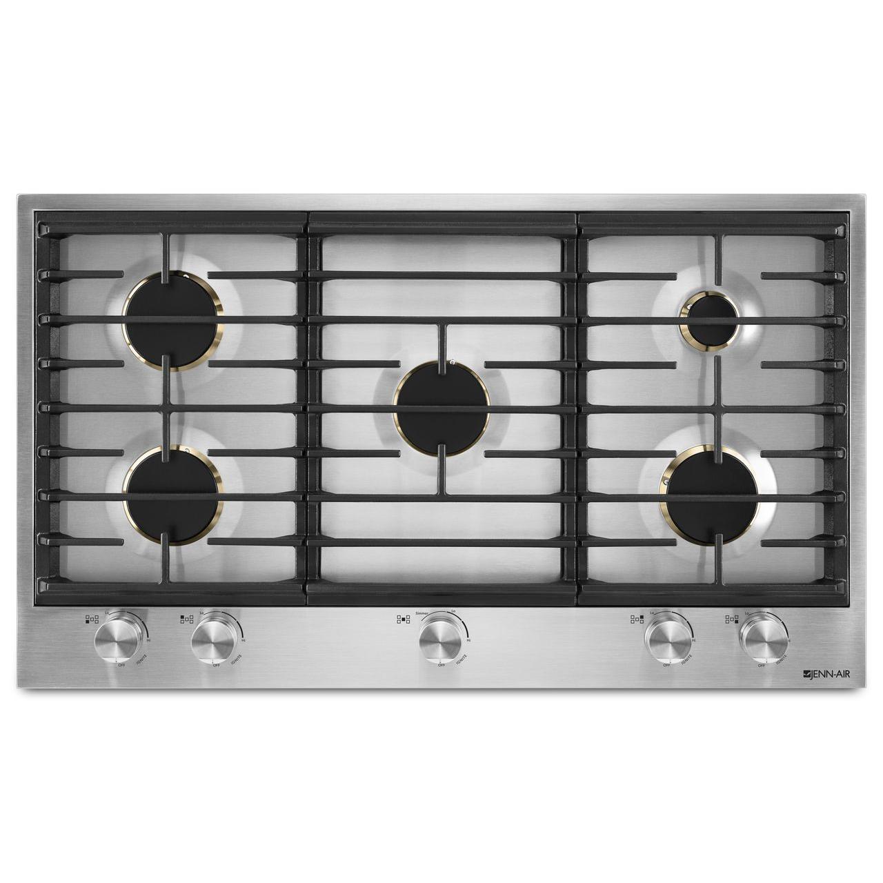  JennAir 36-inch Built-In Gas Cooktop JGC3536GS IMAGE 1
