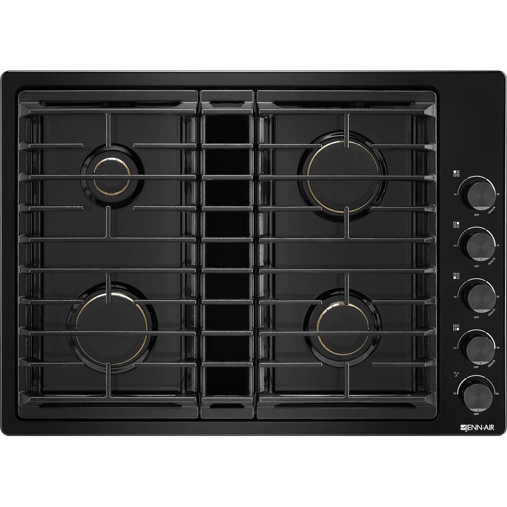  JennAir 30-inch Built-In Gas Cooktop with Downdraft Ventilation System JGD3430GB IMAGE 1