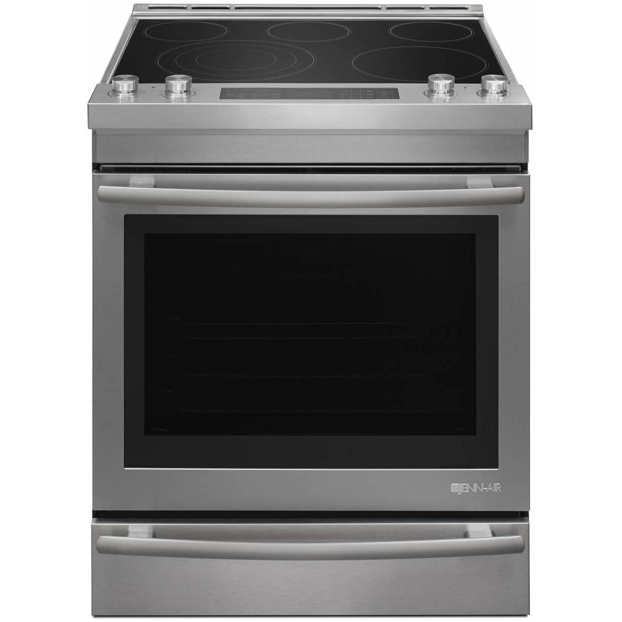  JennAir 30-inch Slide-in Electric Range with Aqualift® Self Cleaning Technology JES1450FS IMAGE 1