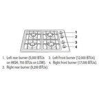  JennAir 30-inch Built-In Gas Cooktop JGC1430ADW IMAGE 2