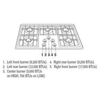  JennAir 36-inch Built-In Gas Cooktop JGC1536ADB IMAGE 2