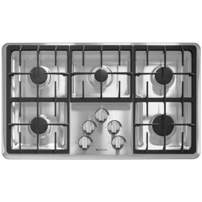  JennAir 36-inch Built-In Gas Cooktop JGC1536ADS IMAGE 1
