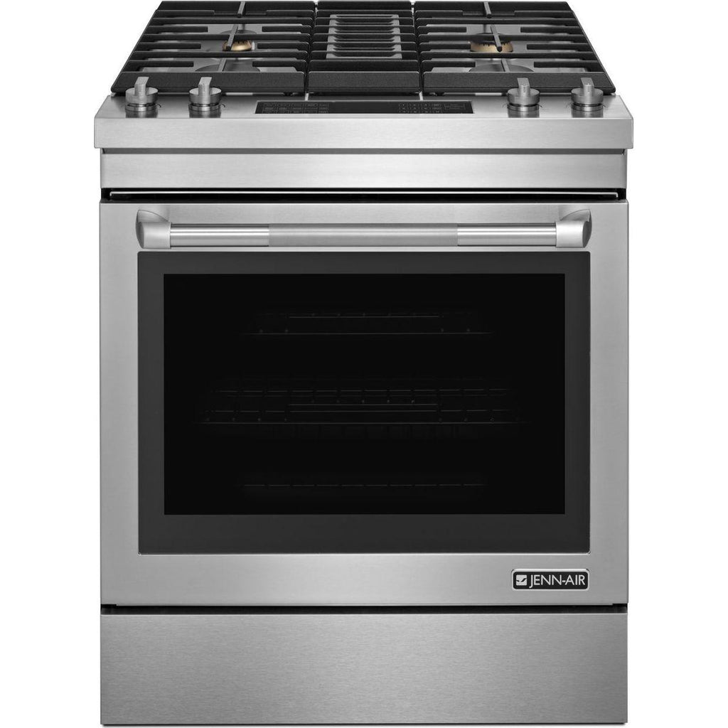  JennAir 30-inch Slide-In Dual-Fuel Range with Downdraft Ventilation JDS1750FP IMAGE 1