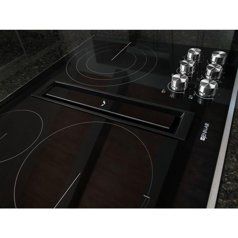  JennAir 36-inch Built-In Electric Cooktop with JX3™ Downdraft Ventilation JED3536GS IMAGE 2