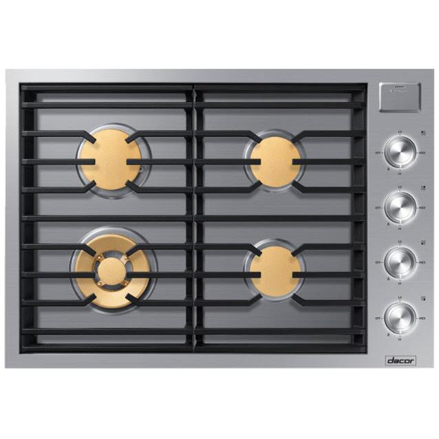  Dacor 30-inch gaz cooktop width Illumina™ Knobs DTG30M954FS/DA IMAGE 1