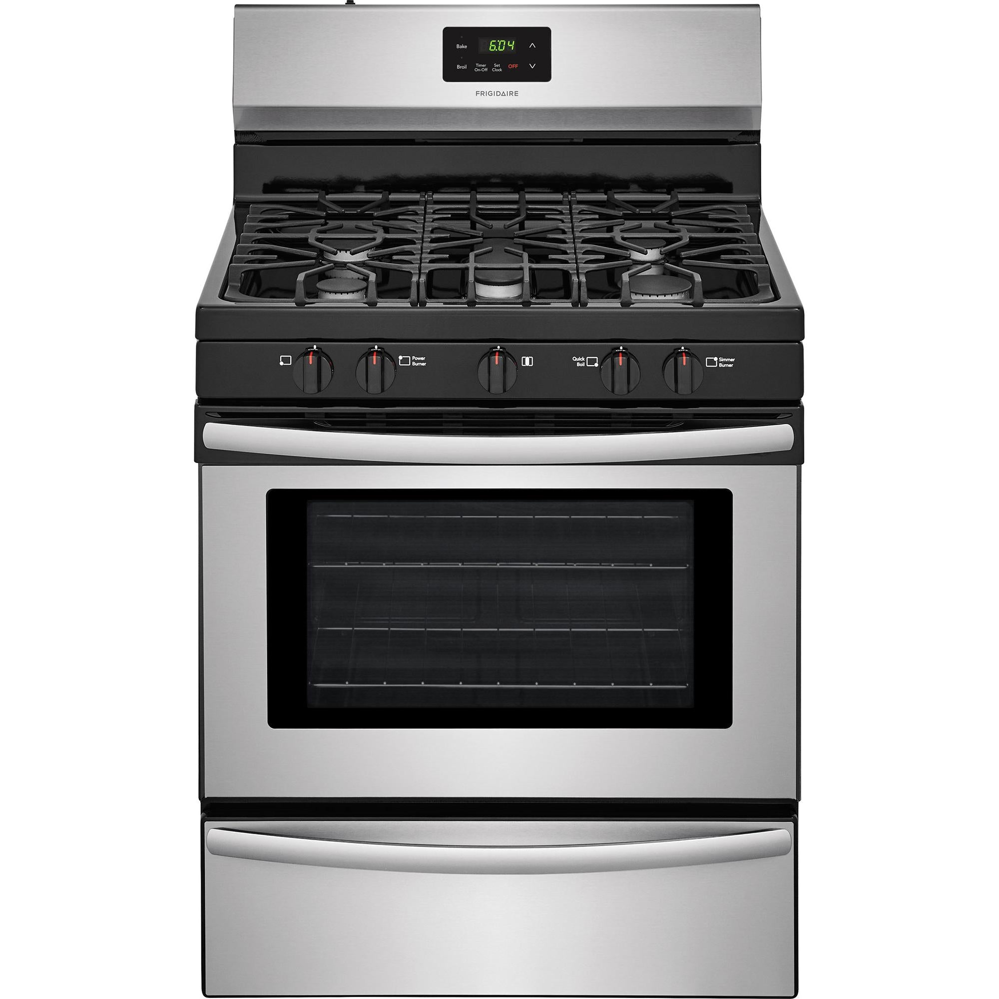  Frigidaire 30-inch Freestanding Gas Range with Ready-Select® Controls FFGF3052TS IMAGE 1