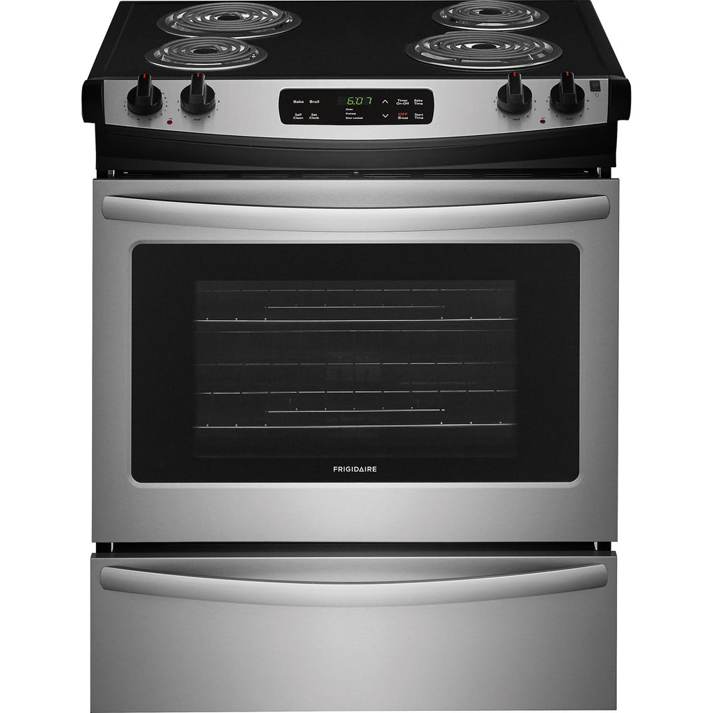  Frigidaire 30-inch Slide-In Electric Range FFES3016TS IMAGE 1