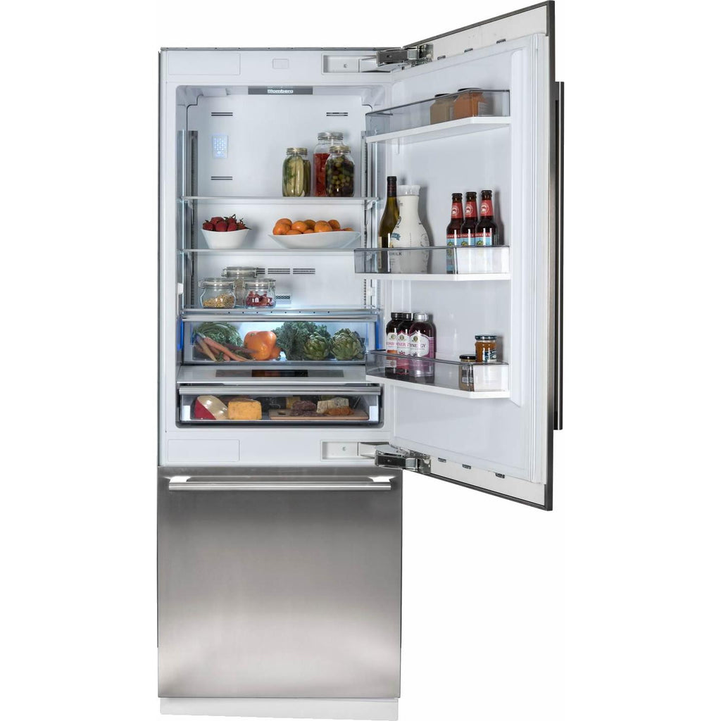  Blomberg 30-inch, 16.4 cu.ft. Built-In Bottom Freezer Refrigerator with Automatic Ice Machine BRFB1920SS IMAGE 2