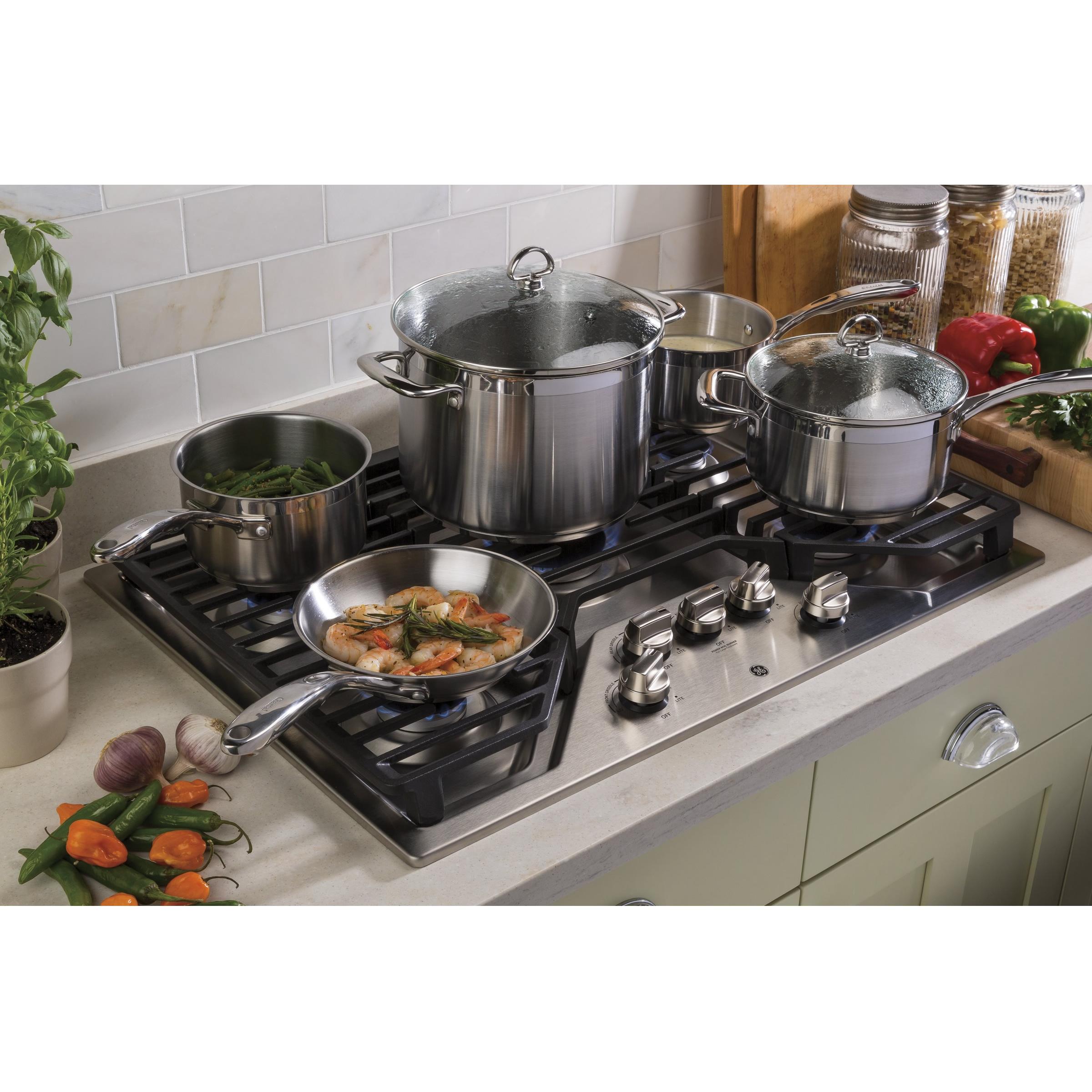  GE 30-inch Built-In gas Cooktop JGP5030SLSS IMAGE 5