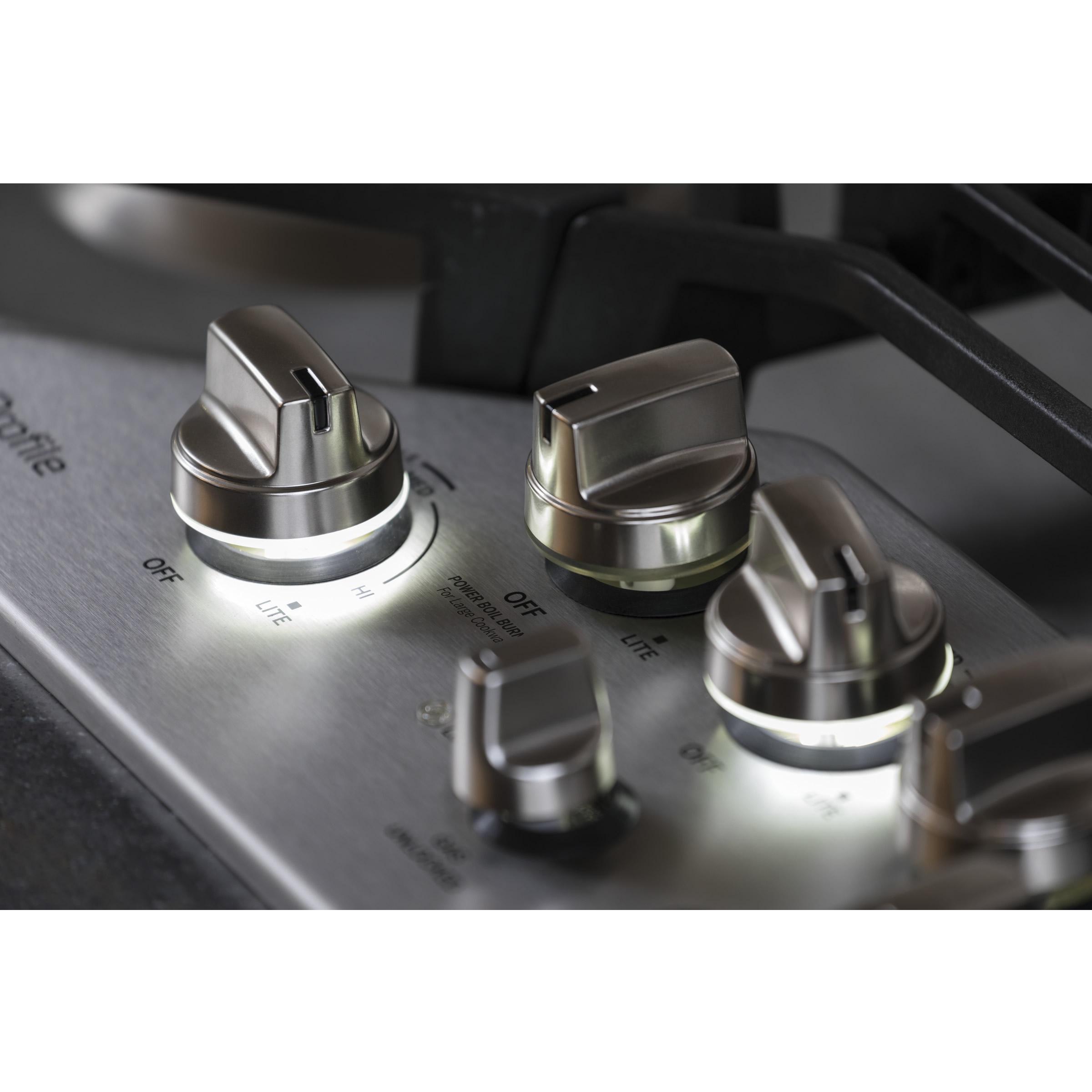  GE Profile 30-inch Built-In Gas Cooktop PGP9030SLSS IMAGE 2