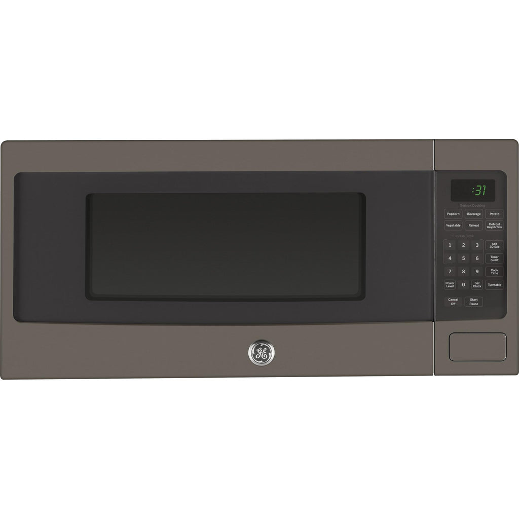  GE Profile 24-inch, 1.1 cu.ft. Countertop Microwave Oven with 10 Power Levels PEM10SLFC IMAGE 1