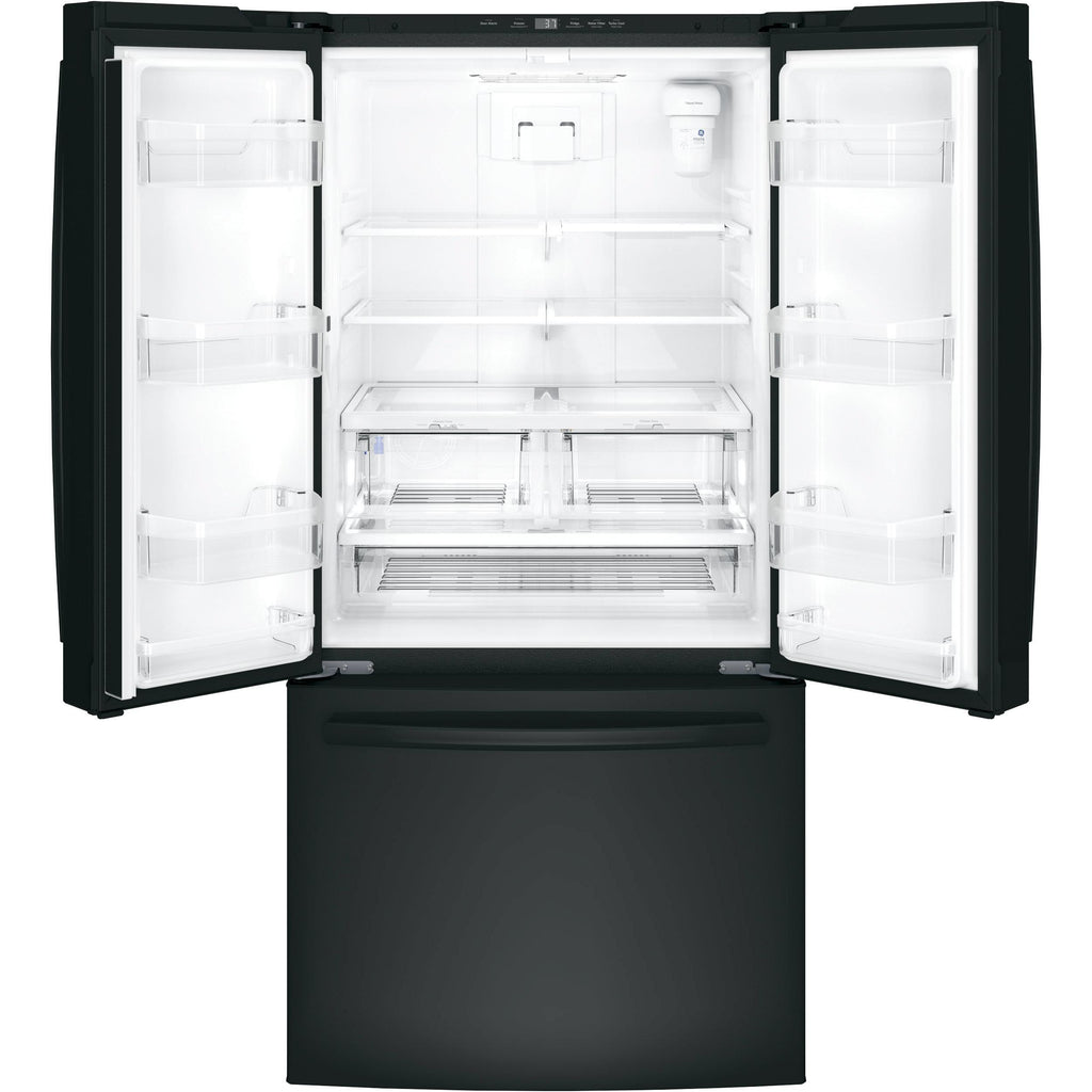  GE 33-inch, 18.6 cu. ft. Counter-Depth French-Door Refrigerator GWE19JGLBB IMAGE 2