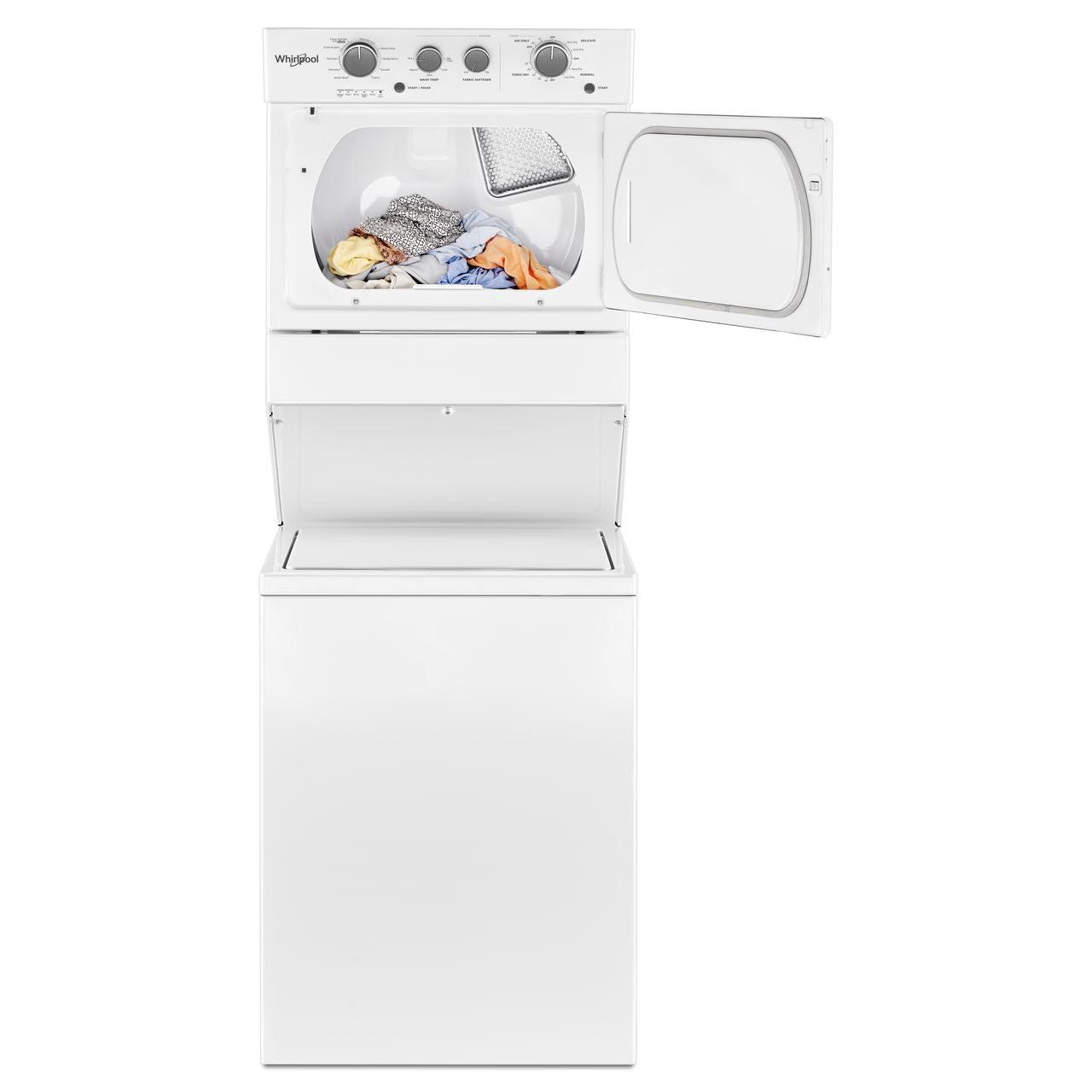  Whirlpool Stacked Washer/Dryer Electric Laundry Center YWET4027HW IMAGE 4