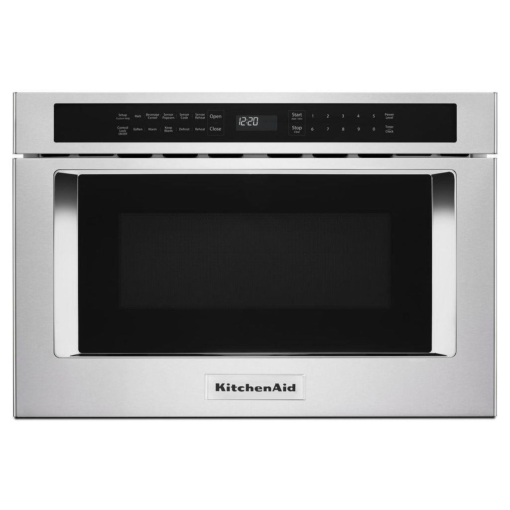 KitchenAid 24-inch, 1.2 cu. ft. Under-Counter Microwave Oven Drawer KMBD104GSS IMAGE 1