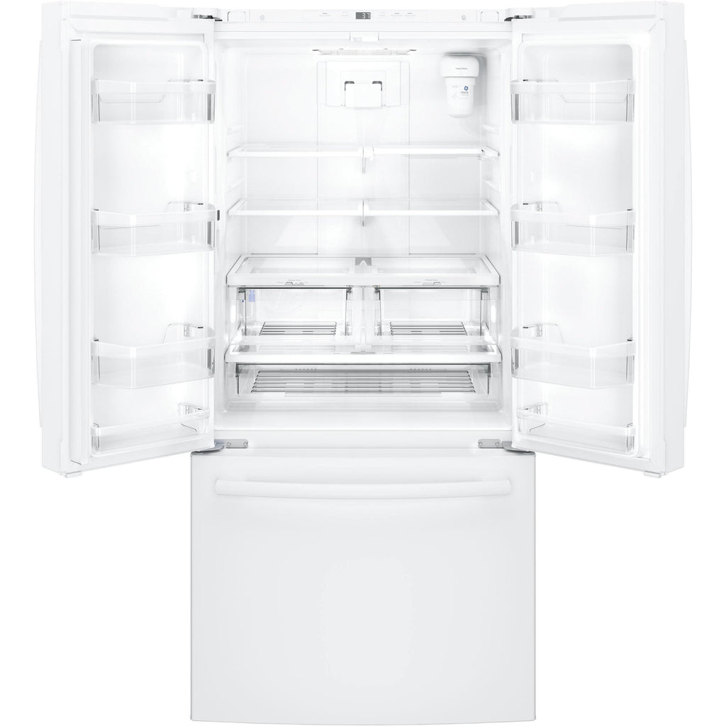  GE 33-inch, 18.6 cu. ft. Counter-Depth French-Door Refrigerator with Ice Maker GWE19JGLWW IMAGE 2