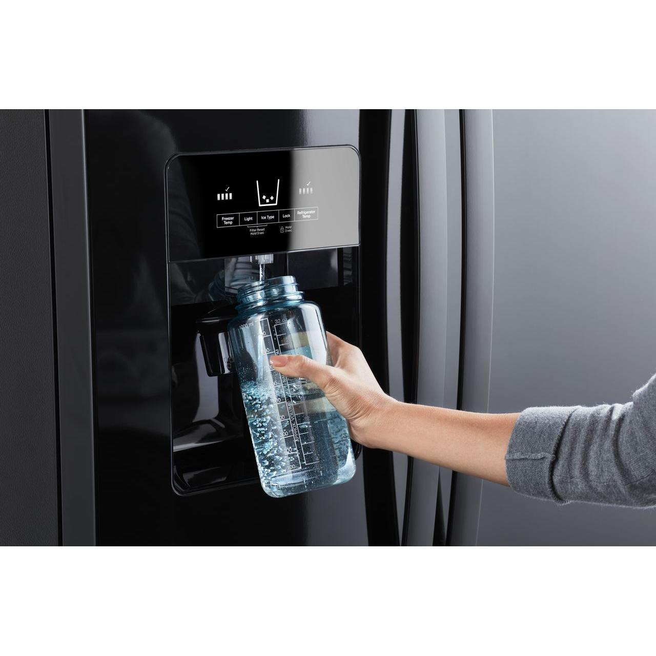  Whirlpool 33-inch, 21.4 cu. ft. Side-by-Side Freestanding Refrigerator with Exterior Ice and Water Dispenser with EveryDrop™ Water Filtration WRS331SDHB IMAGE 8