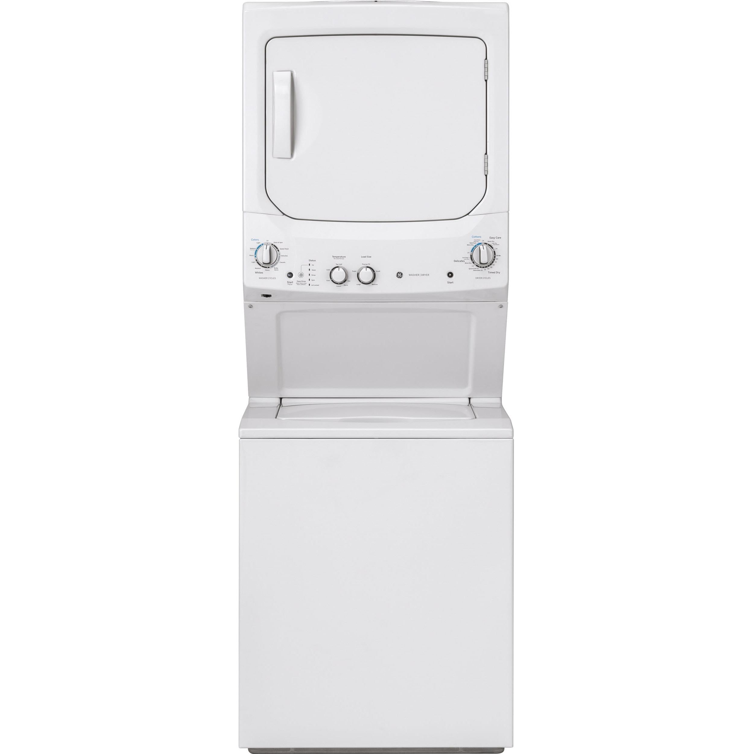  GE Stacked Washer/Dryer Gas Laundry Center GUD27GSSMWW IMAGE 1