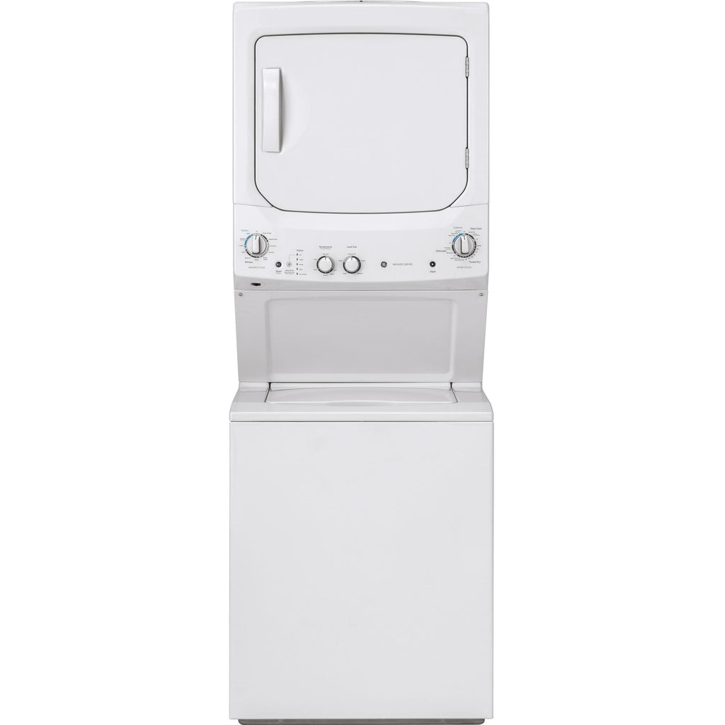  GE Stacked Washer/Dryer Electric Laundry Center GUD27ESMMWW IMAGE 1