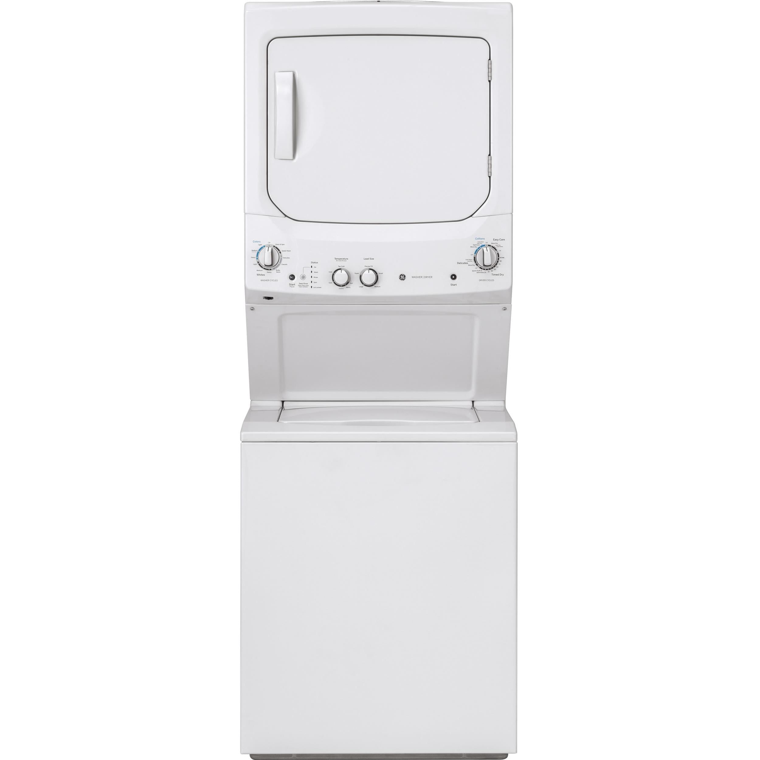  GE Stacked Washer/Dryer Electric Laundry Center GUD27ESMMWW IMAGE 1