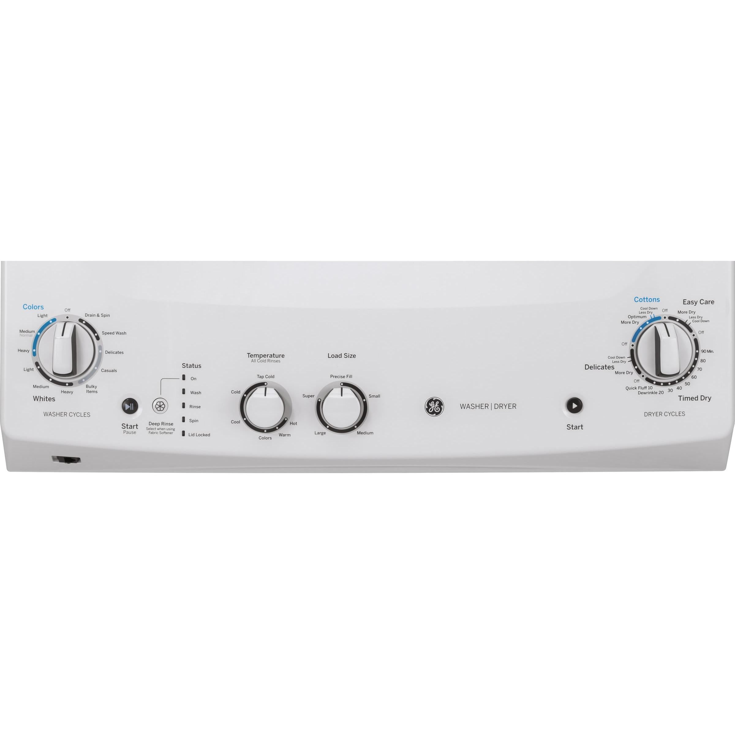  GE Stacked Washer/Dryer Electric Laundry Center GUD27ESMMWW IMAGE 2