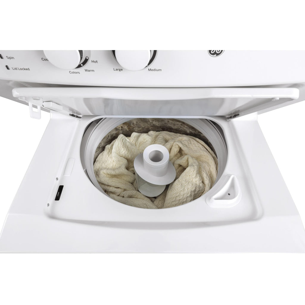  GE Stacked Washer/Dryer Electric Laundry Center GUD27ESMMWW IMAGE 4