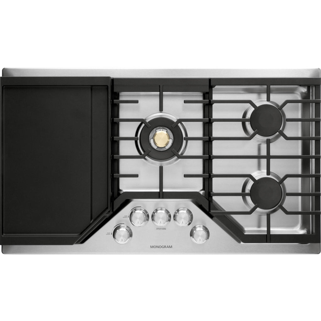  Monogram 36-inch Built-In Gas Cooktop ZGU36RSLSS IMAGE 2