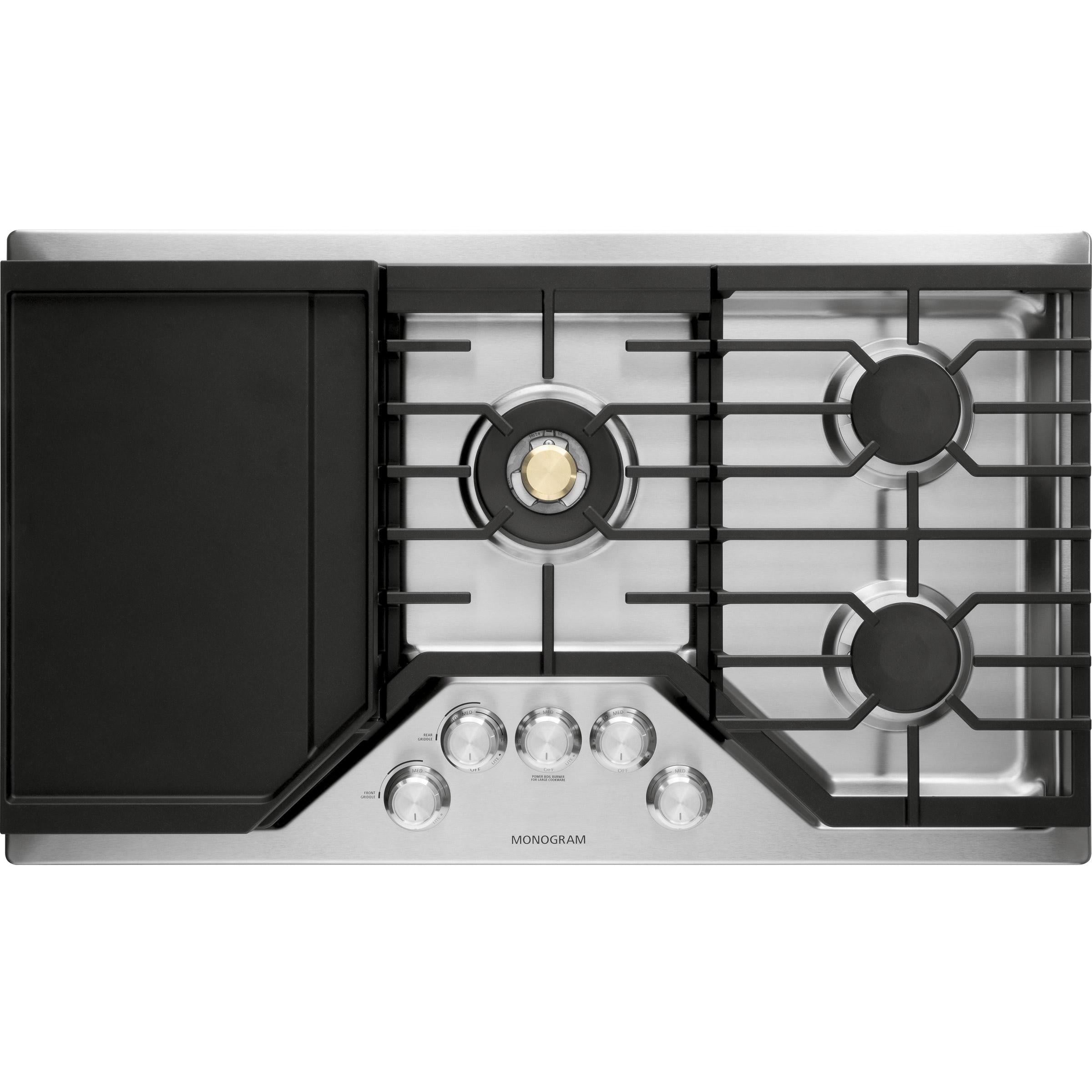 Monogram 36-inch Built-In Gas Cooktop ZGU36RSLSS IMAGE 2