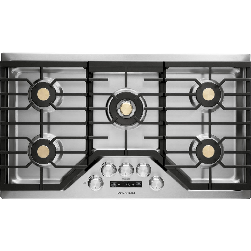  Monogram 36-inch Built-In Gas Cooktop ZGU36ESLSS IMAGE 1