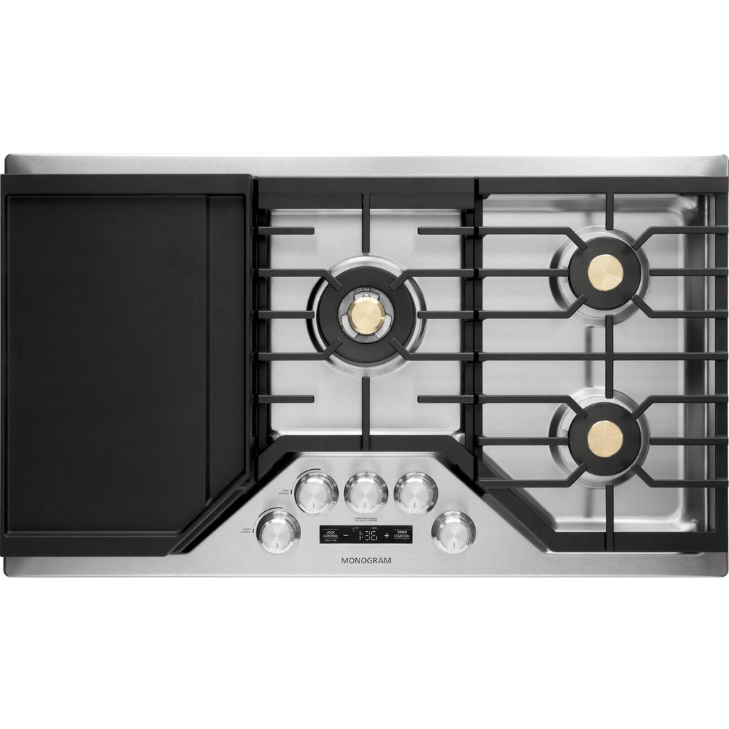  Monogram 36-inch Built-In Gas Cooktop ZGU36ESLSS IMAGE 2