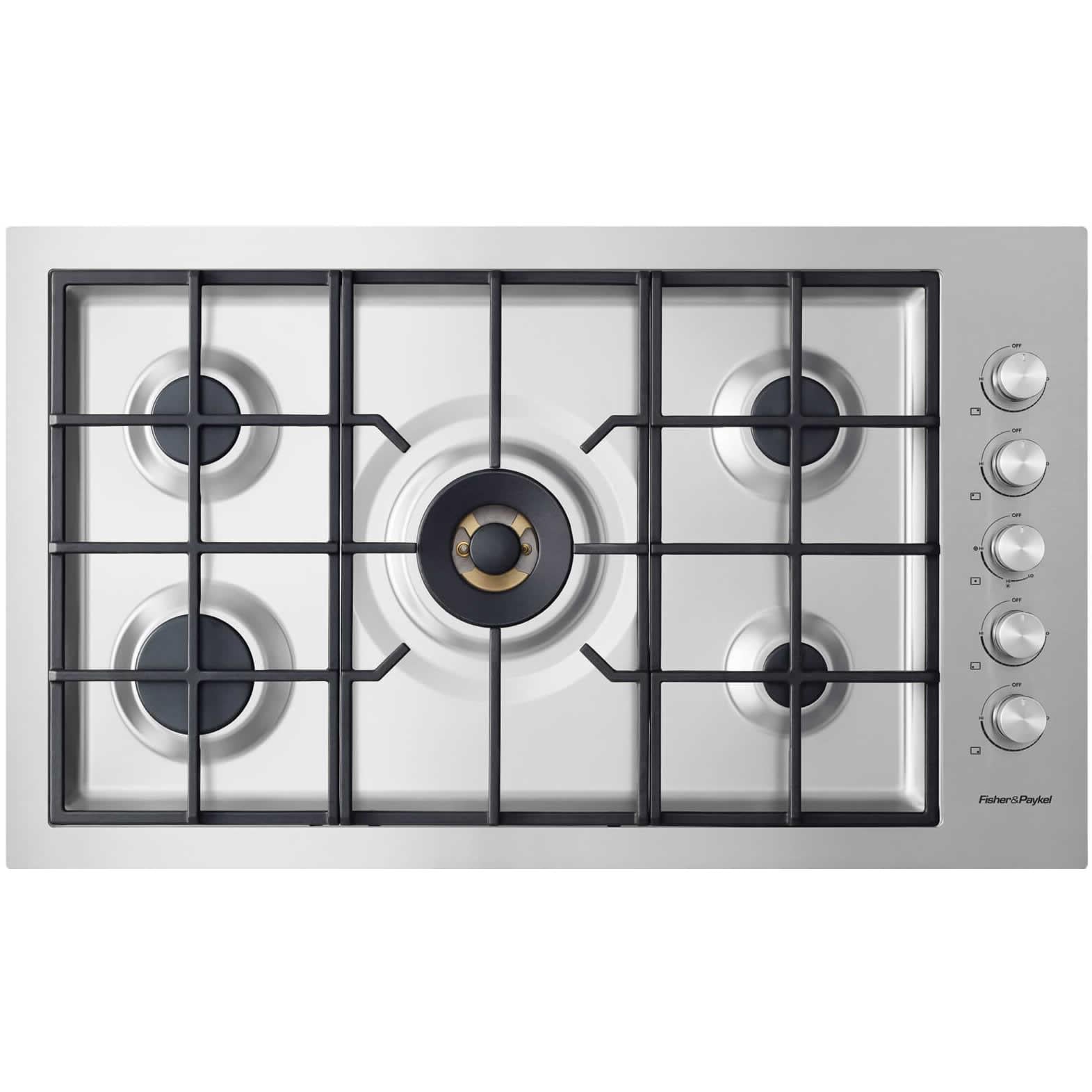  Fisher & Paykel 36-inch Built-in Gas Cooktop with Innovalve™ Technology CG365DWNGACX IMAGE 1