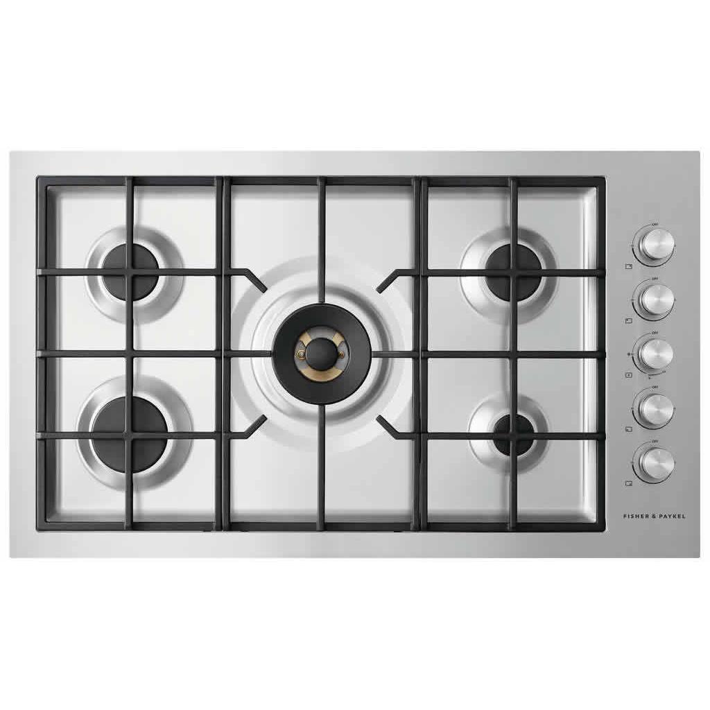  Fisher & Paykel 36-inch Built-in Gas Cooktop with Innovalve™ Technology CG365DWNGACX2-N IMAGE 1