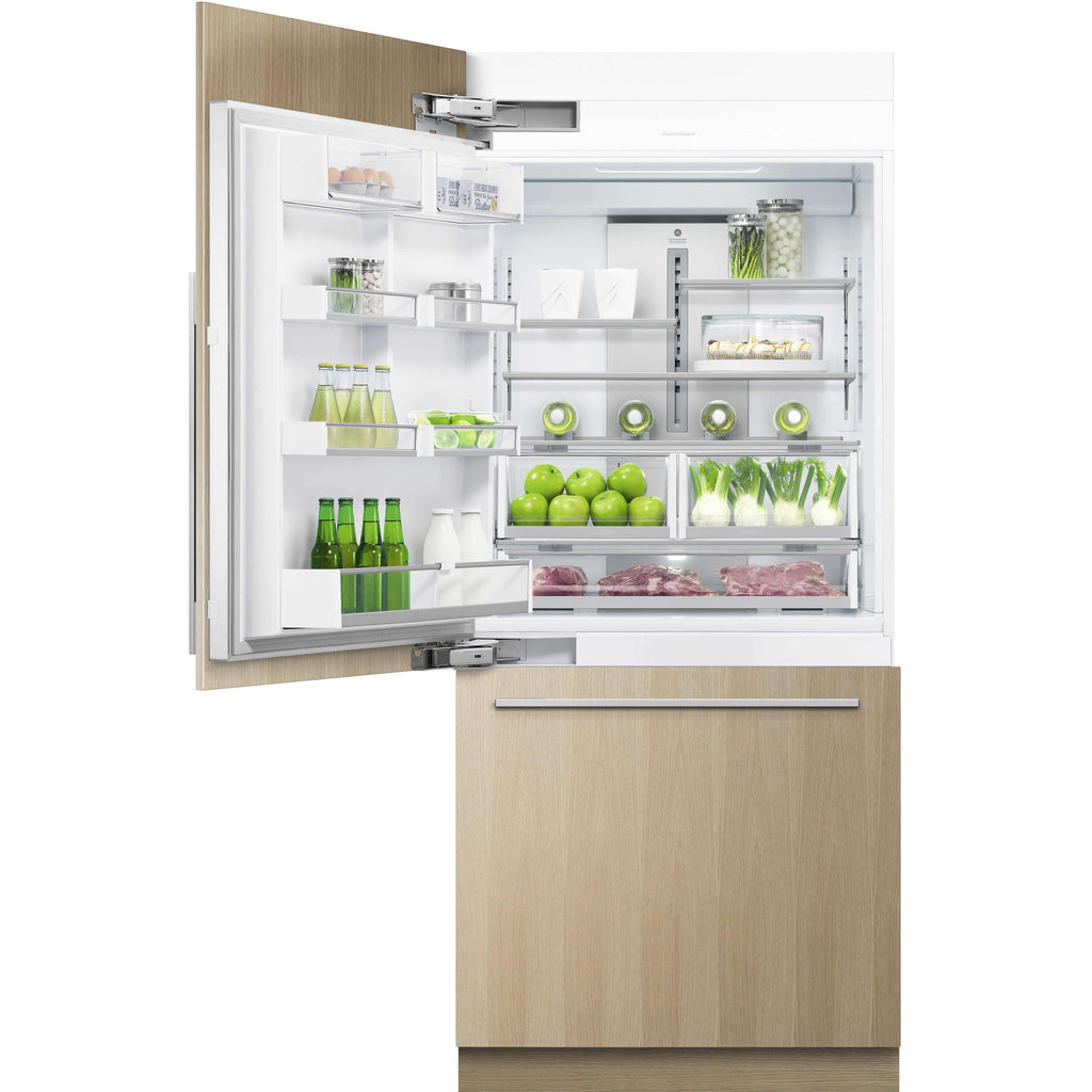  Fisher & Paykel 36-inch, 16.8 cu. ft. Built-in Bottom Freezer Refrigerator with ActiveSmart™ RS36W80LJ1 N IMAGE 2