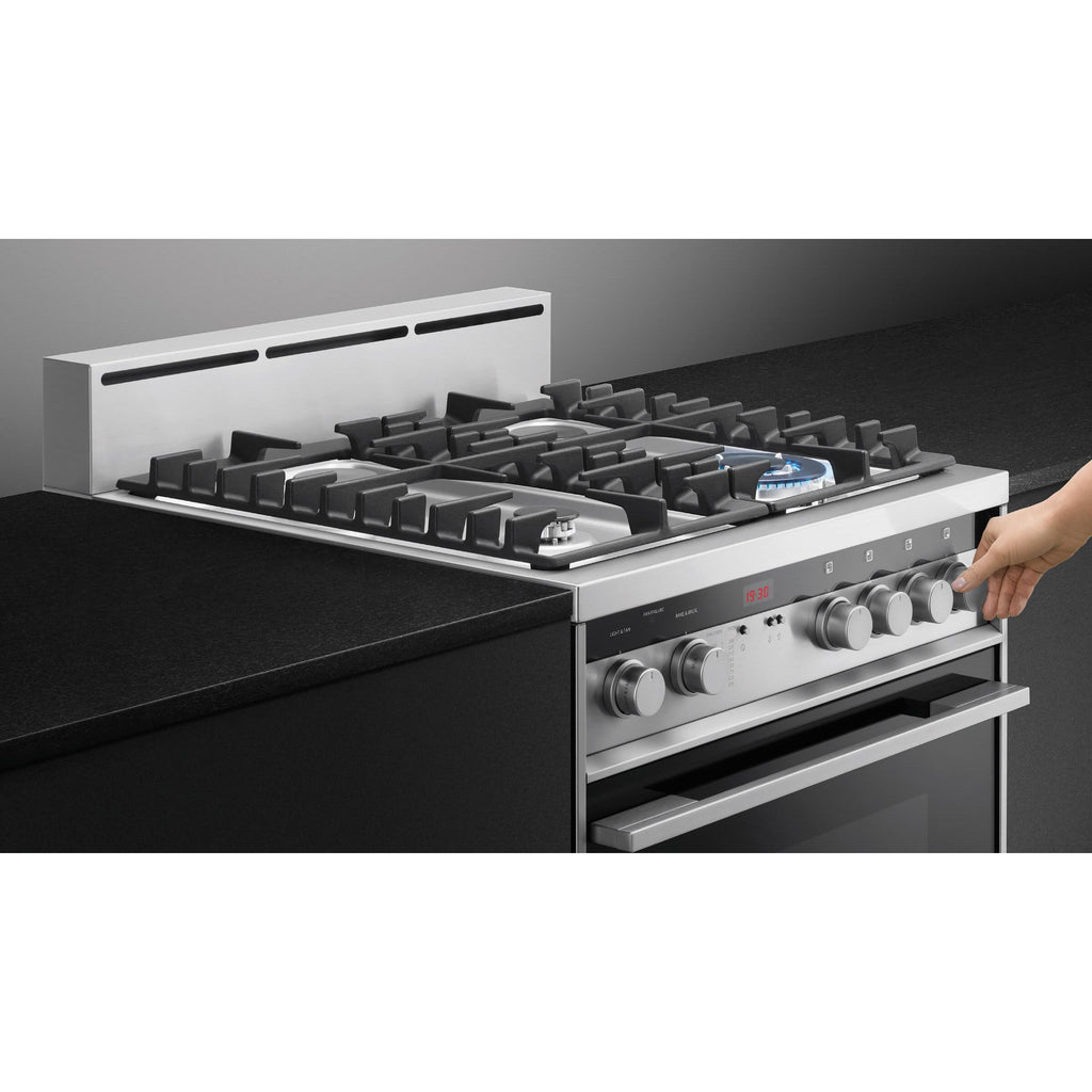  Fisher & Paykel 24-inch Freestanding Gas Range with Convection Oven OR24SDMBGX2 N IMAGE 3