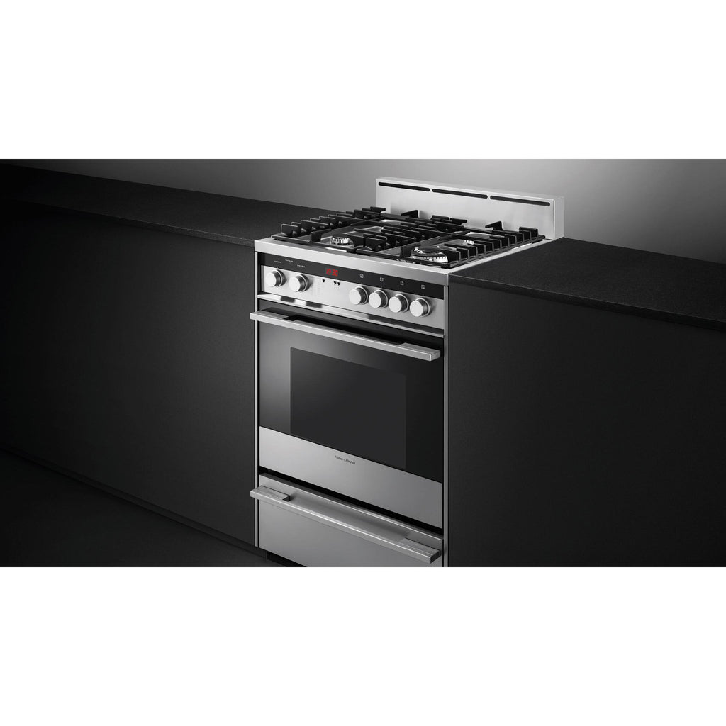  Fisher & Paykel 24-inch Freestanding Gas Range with Convection Oven OR24SDMBGX2 N IMAGE 7