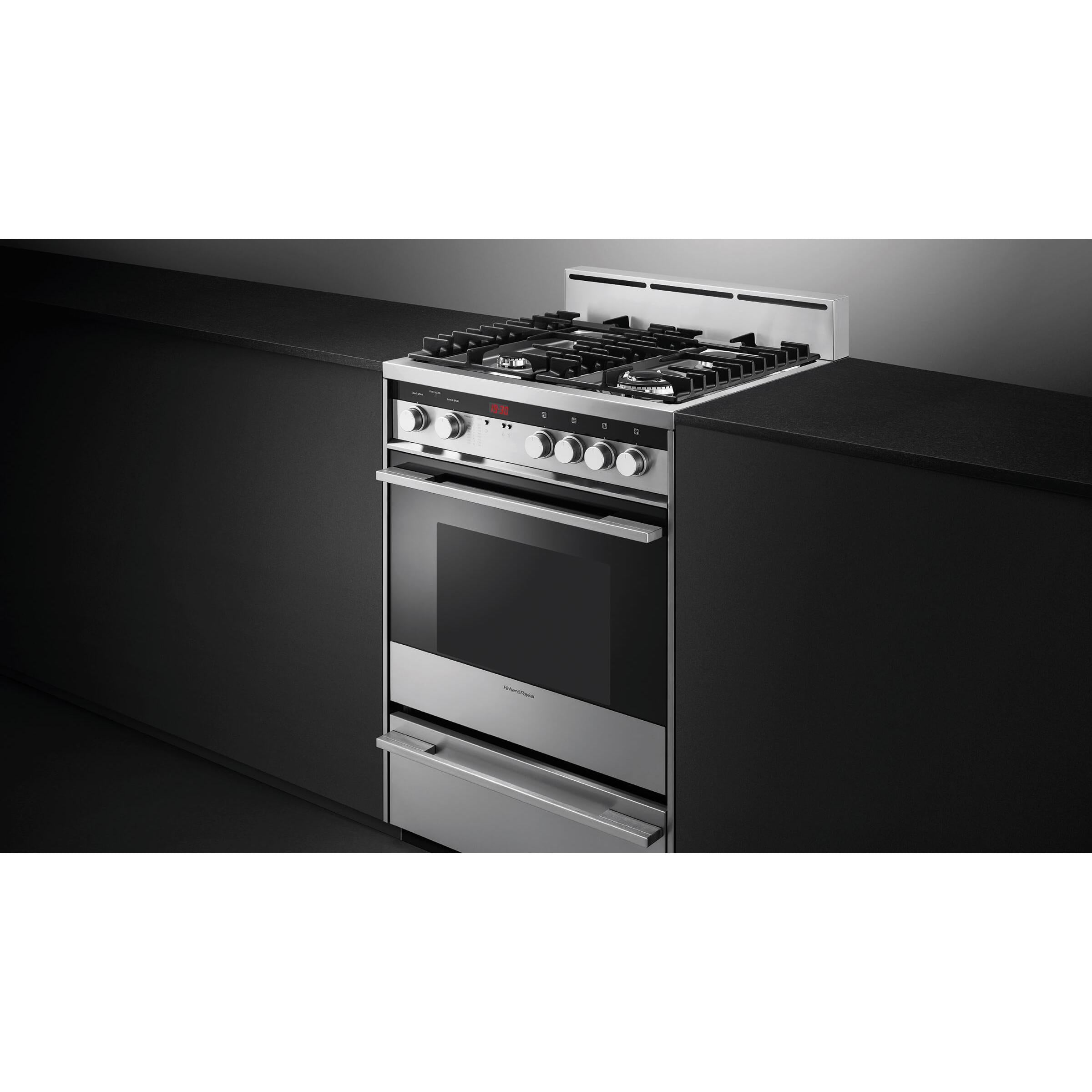  Fisher & Paykel 24-inch Freestanding Gas Range with Convection Oven OR24SDMBGX2 N IMAGE 7