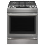  JennAir 30-inch Slide-in Dual-fuel Range with DuraFinish™ Protection JDS1450CFS IMAGE 1