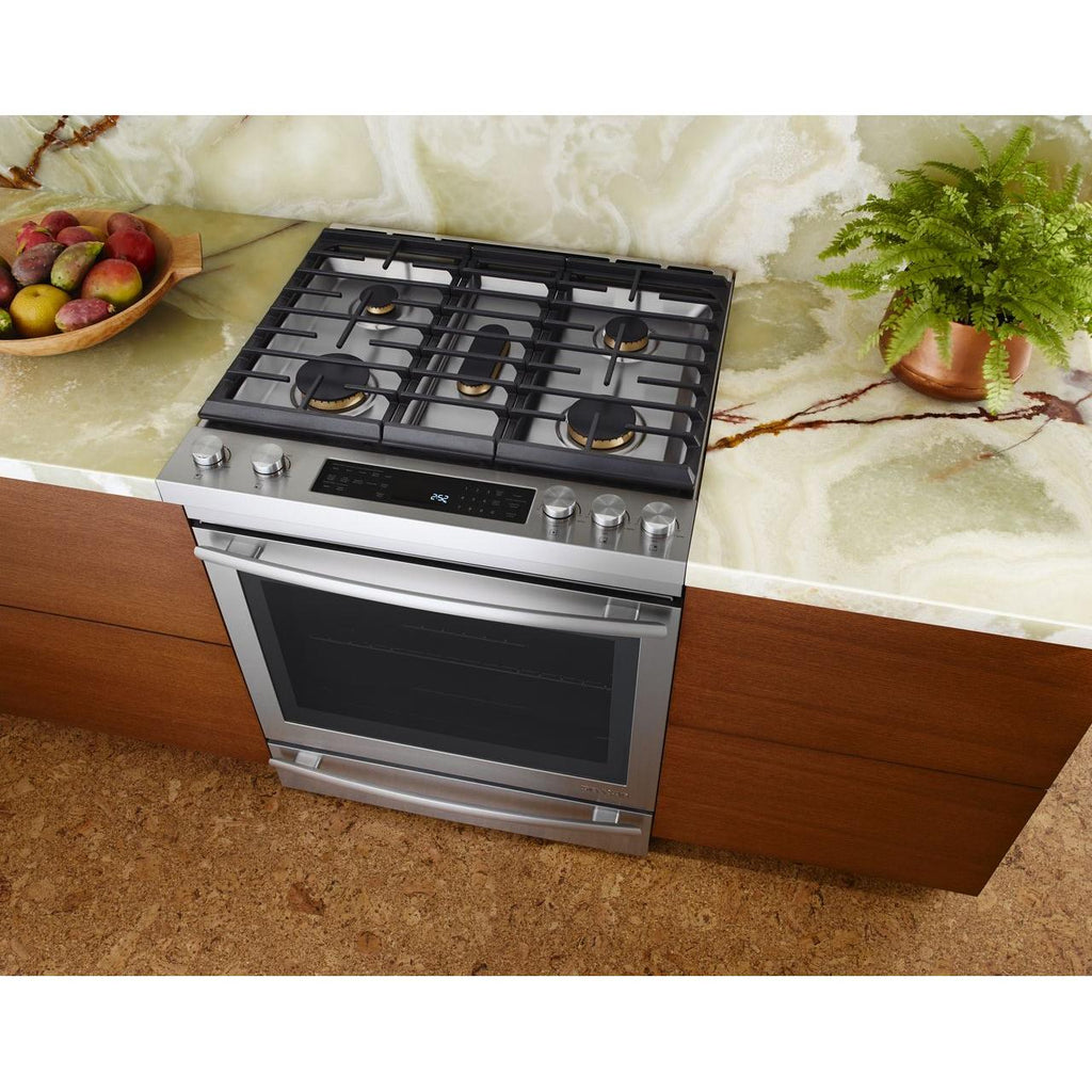 JennAir 30-inch Slide-in Dual-fuel Range with DuraFinish™ Protection JDS1450CFS IMAGE 9