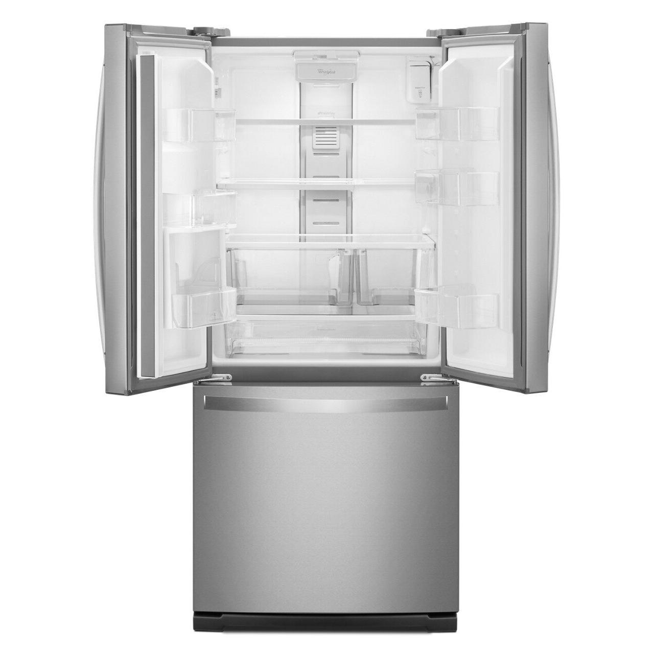  Whirlpool 30-inch, 19.7 cu.ft. Freestanding French 3-Door Refrigerator with Exterior Water Dispenser with EveryDrop® Filtration WRF560SEHZ IMAGE 2