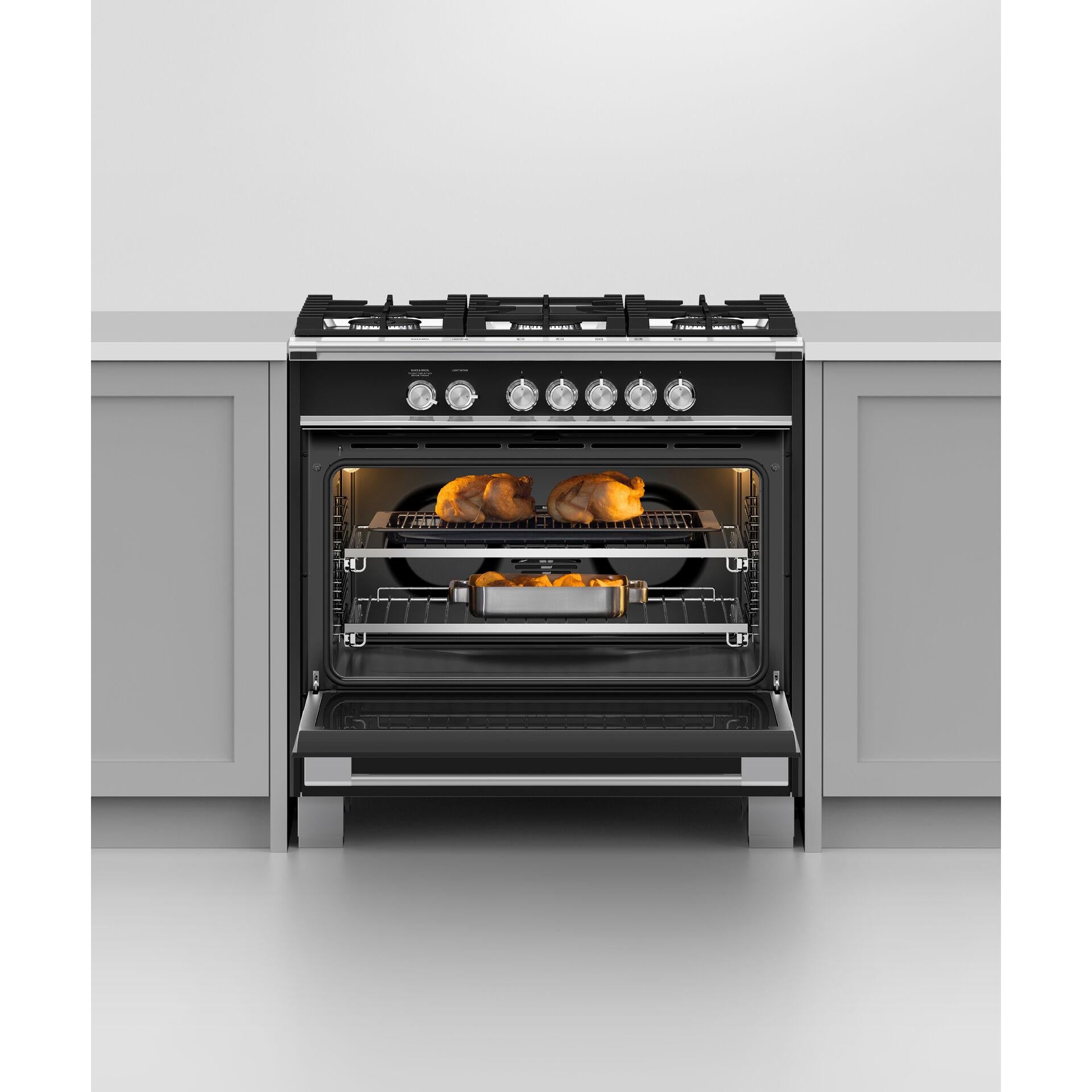  Fisher & Paykel 36-inch Freestanding Gas Range with AeroTech™ Technology OR36SCG4B1 IMAGE 5