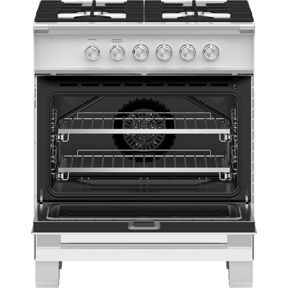  Fisher & Paykel 30-inch Freestanding Gas Range with AeroTech™ Technology OR30SCG4W1 IMAGE 2