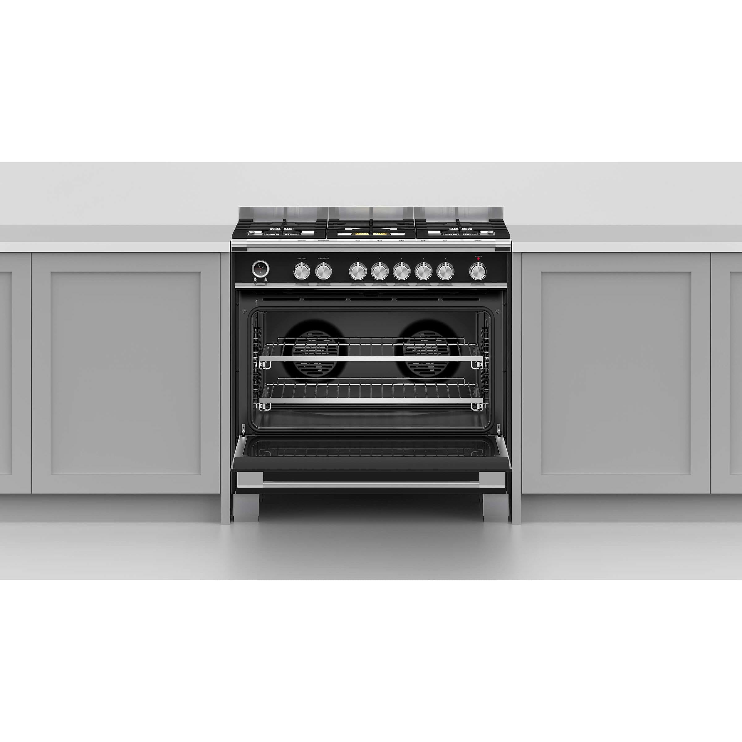  Fisher & Paykel 36-inch Freestanding Dual-Fuel Range with Aero Pastry™ OR36SCG6B1 IMAGE 5