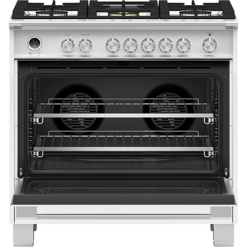  Fisher & Paykel 36-inch Freestanding Dual Fuel range with AeroTech™ Technology OR36SCG6W1 IMAGE 2