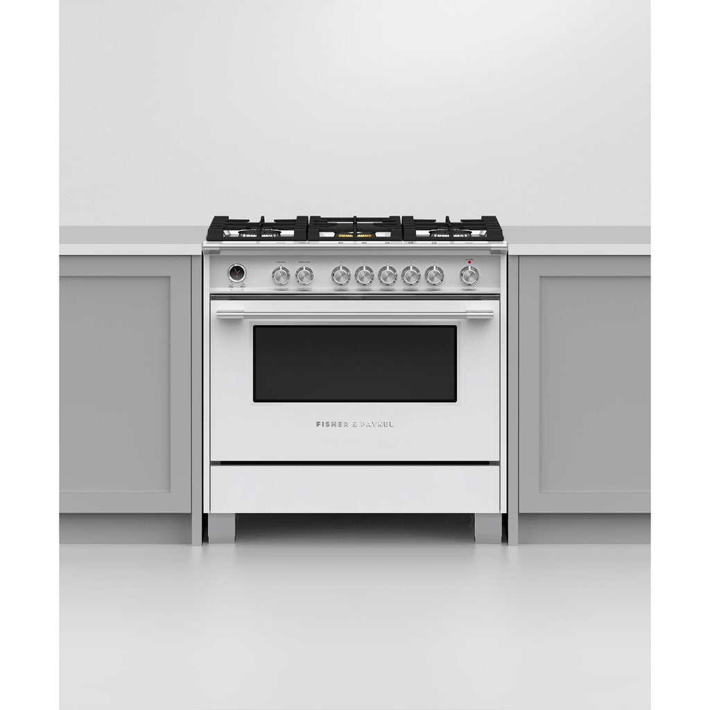  Fisher & Paykel 36-inch Freestanding Dual Fuel range with AeroTech™ Technology OR36SCG6W1 IMAGE 4