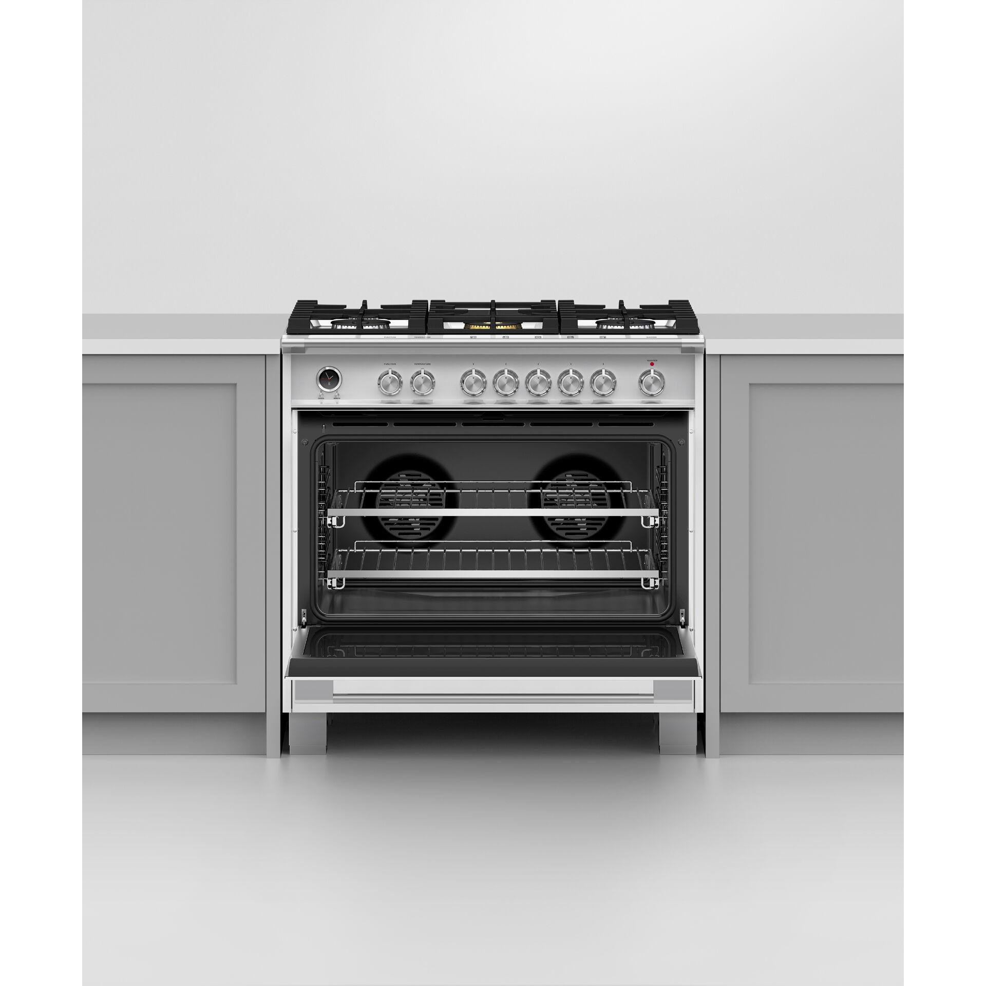  Fisher & Paykel 36-inch Freestanding Dual Fuel range with AeroTech™ Technology OR36SCG6W1 IMAGE 5
