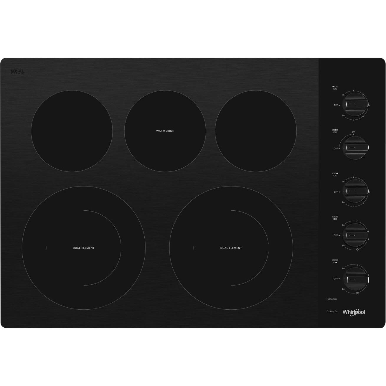  Whirlpool 30-inch Built-In Electric Cooktop WCE77US0HB IMAGE 1