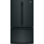  GE 36-inch, 27 cu.ft. Freestanding French 3-Door Refrigerator with Internal Water Dispenser GNE27JGMBB IMAGE 1