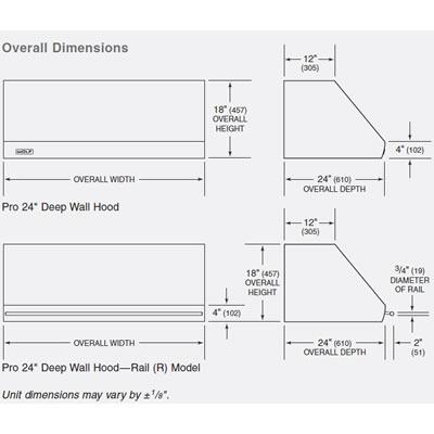  Wolf 60-inch Wall Mount Hood Shell PW602418 IMAGE 2