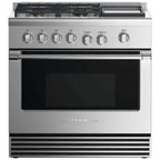  Fisher & Paykel 36-inch Freestanding Dual-Fuel Range with 4 Burners and Griddle RDV2-364GD-L N IMAGE 1
